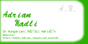 adrian madli business card
